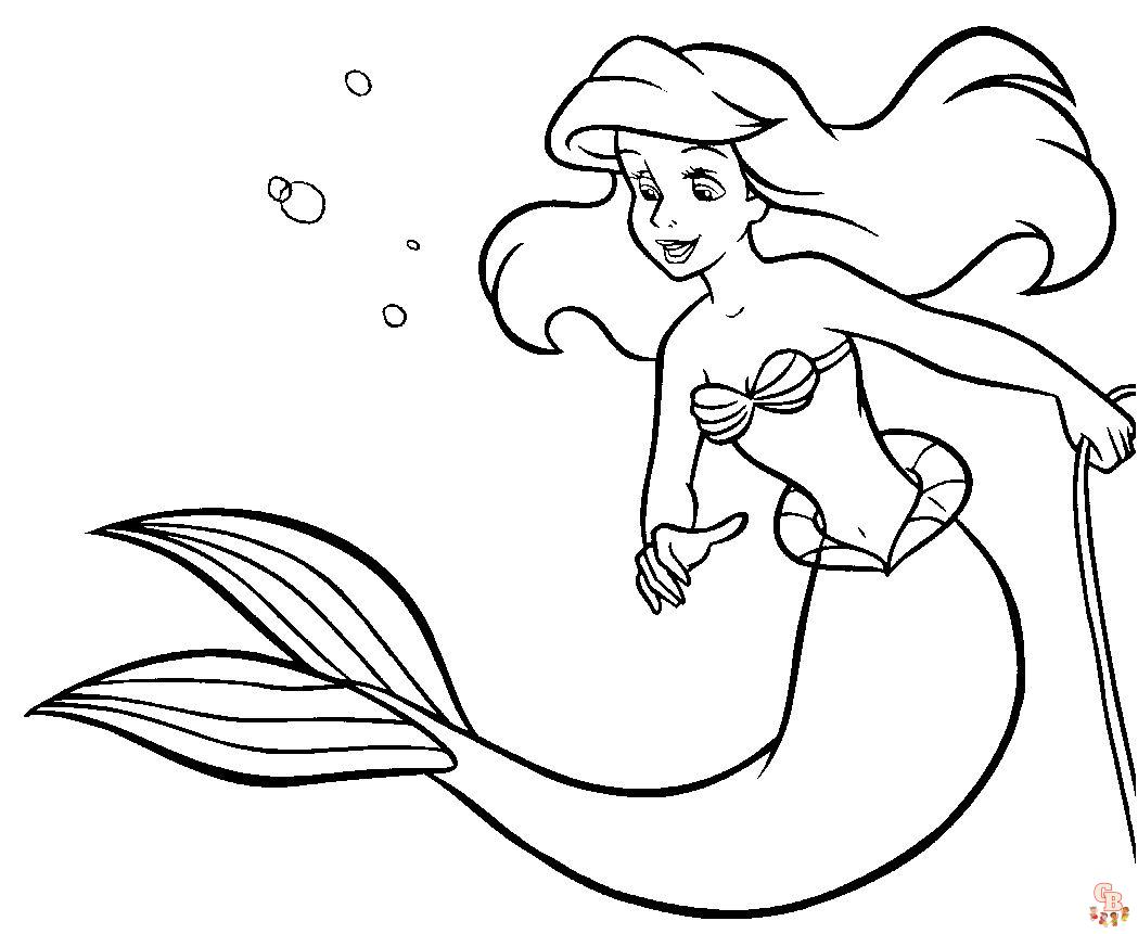 Coloriage Ariel La Petite Sirene