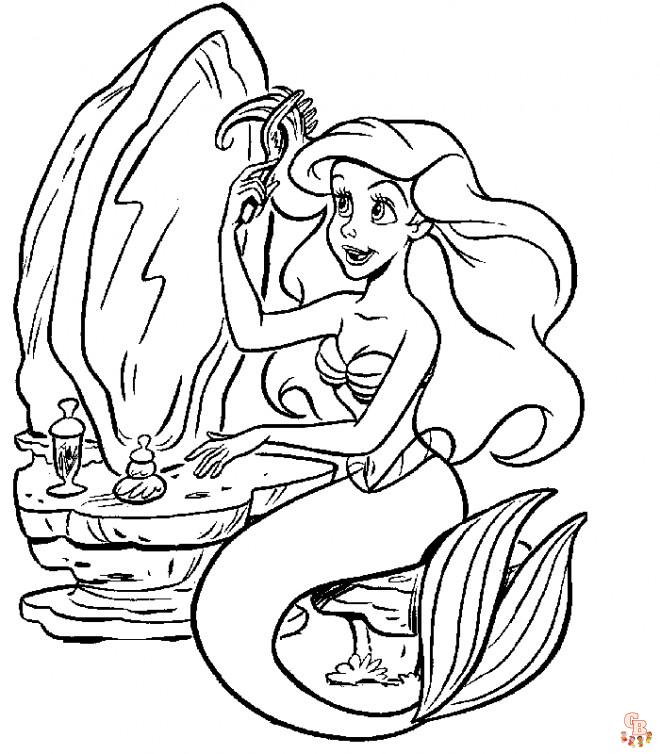 Coloriage Ariel La Petite Sirene