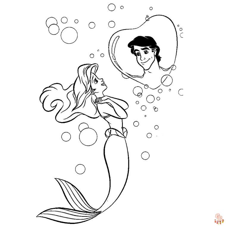 Coloriage Ariel La Petite Sirene