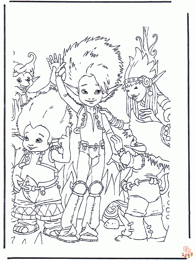 Coloriage Arthur et les Minimoys