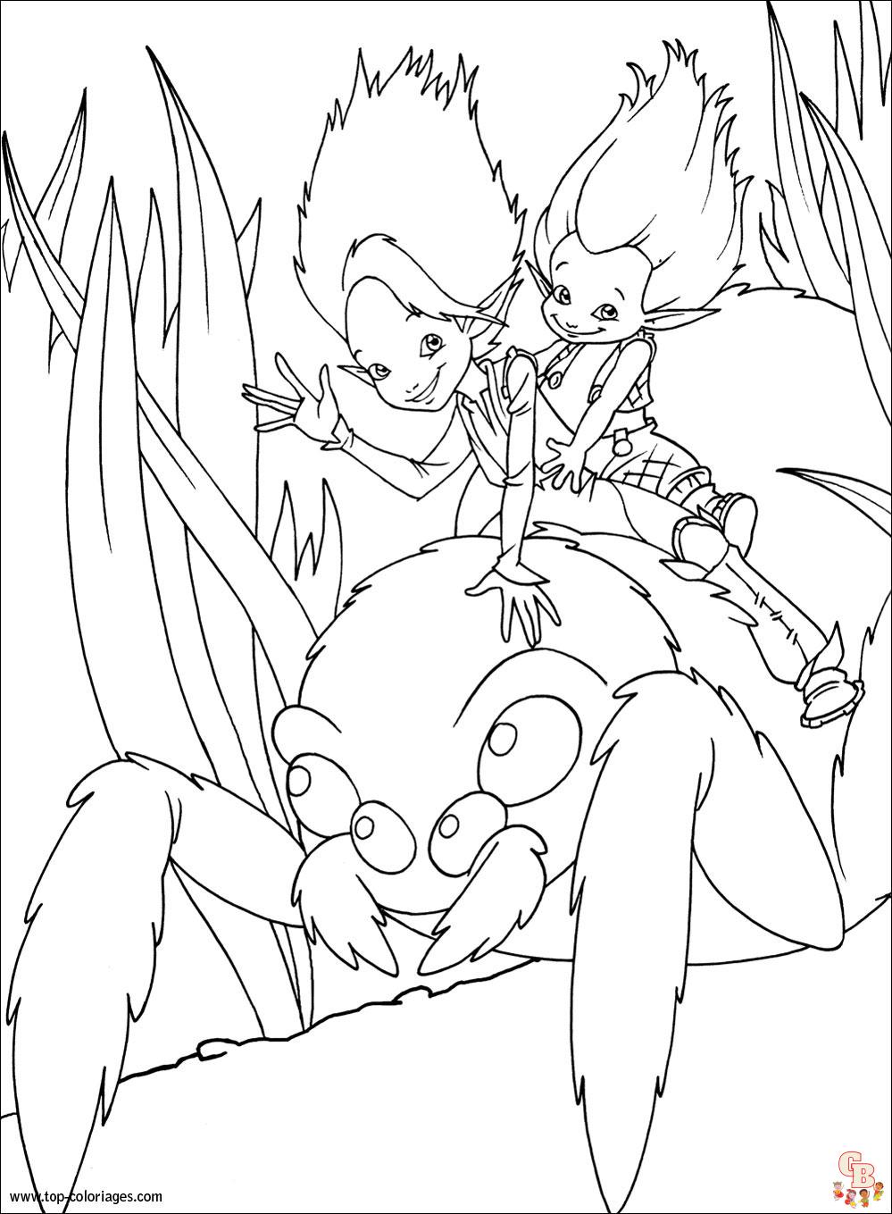 Coloriage Arthur et les Minimoys