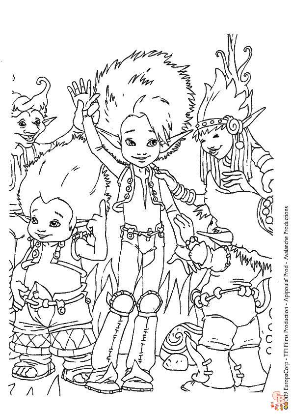 Coloriage Arthur et les Minimoys