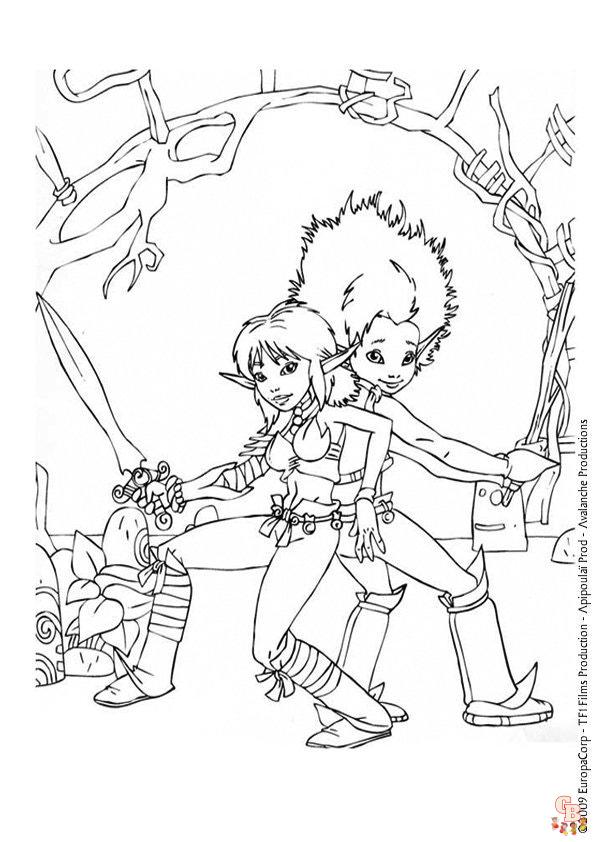 Coloriage Arthur et les Minimoys