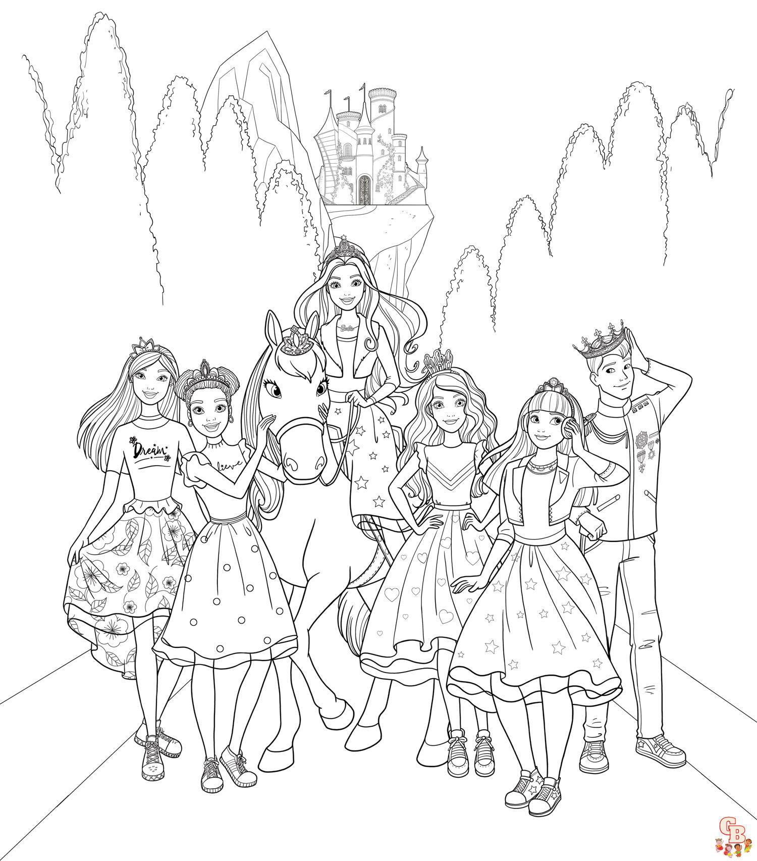 Coloriage Barbie Dreamhouse