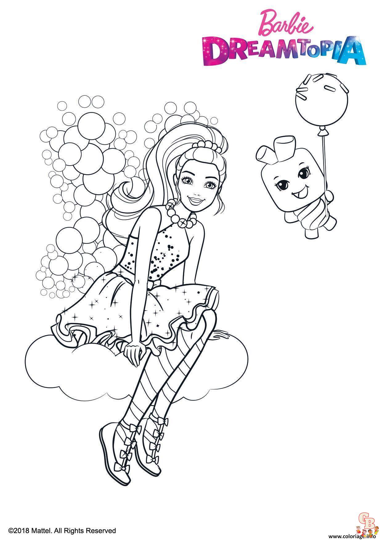 Coloriage Barbie Dreamtopia