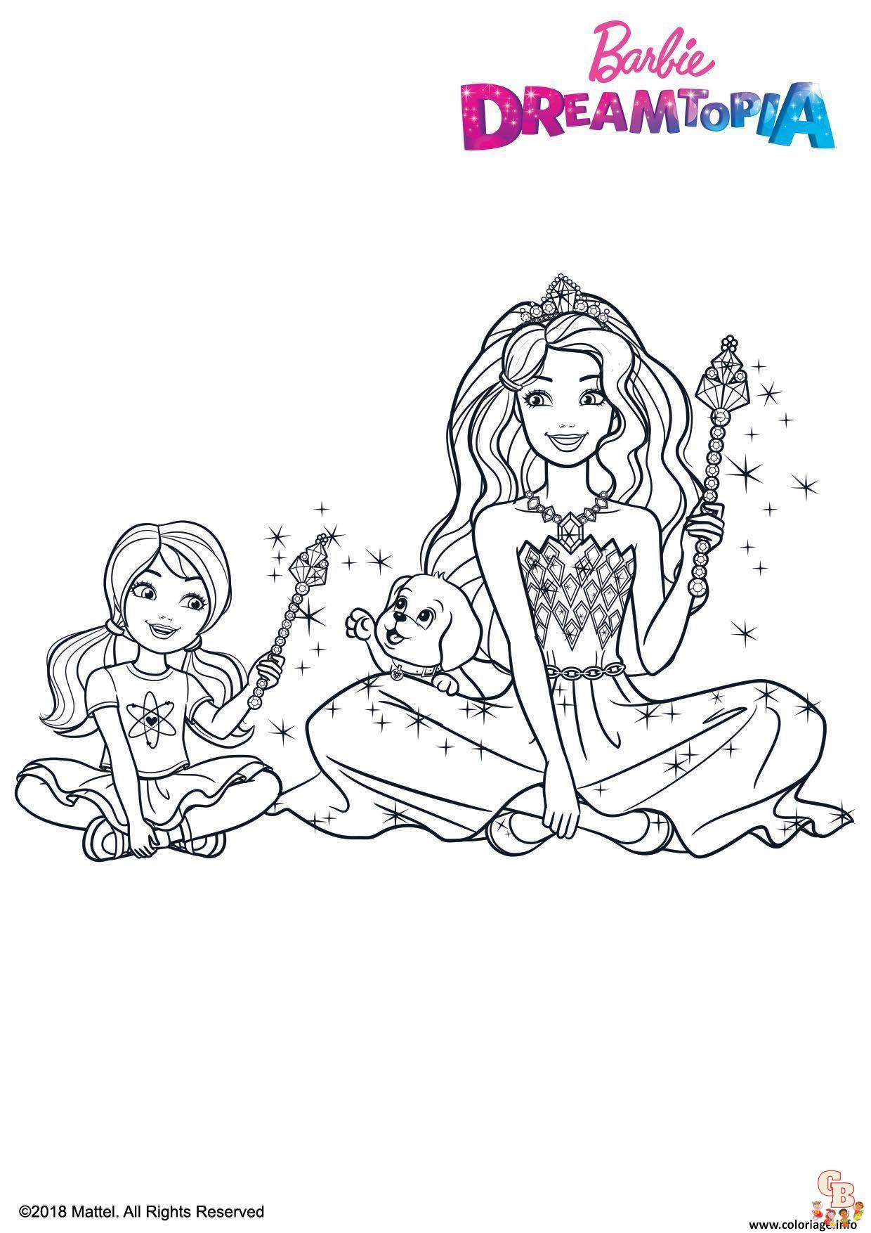 Coloriage Barbie Dreamtopia