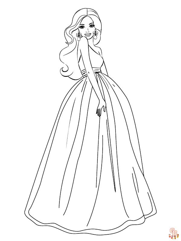 Coloriage Barbie Princesse