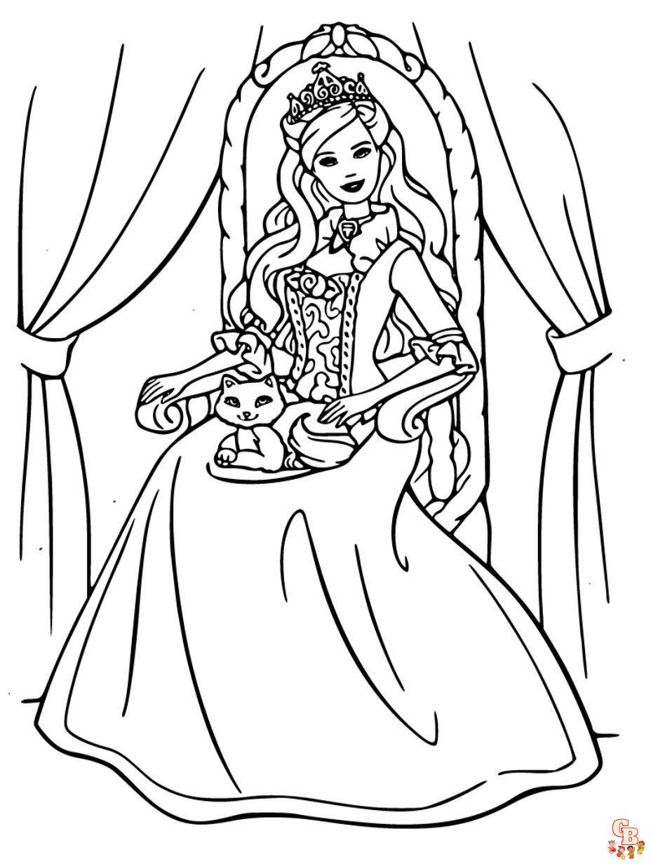 Coloriage Barbie Princesse