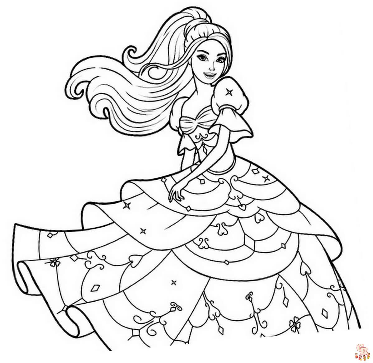 Coloriage Barbie Princesse