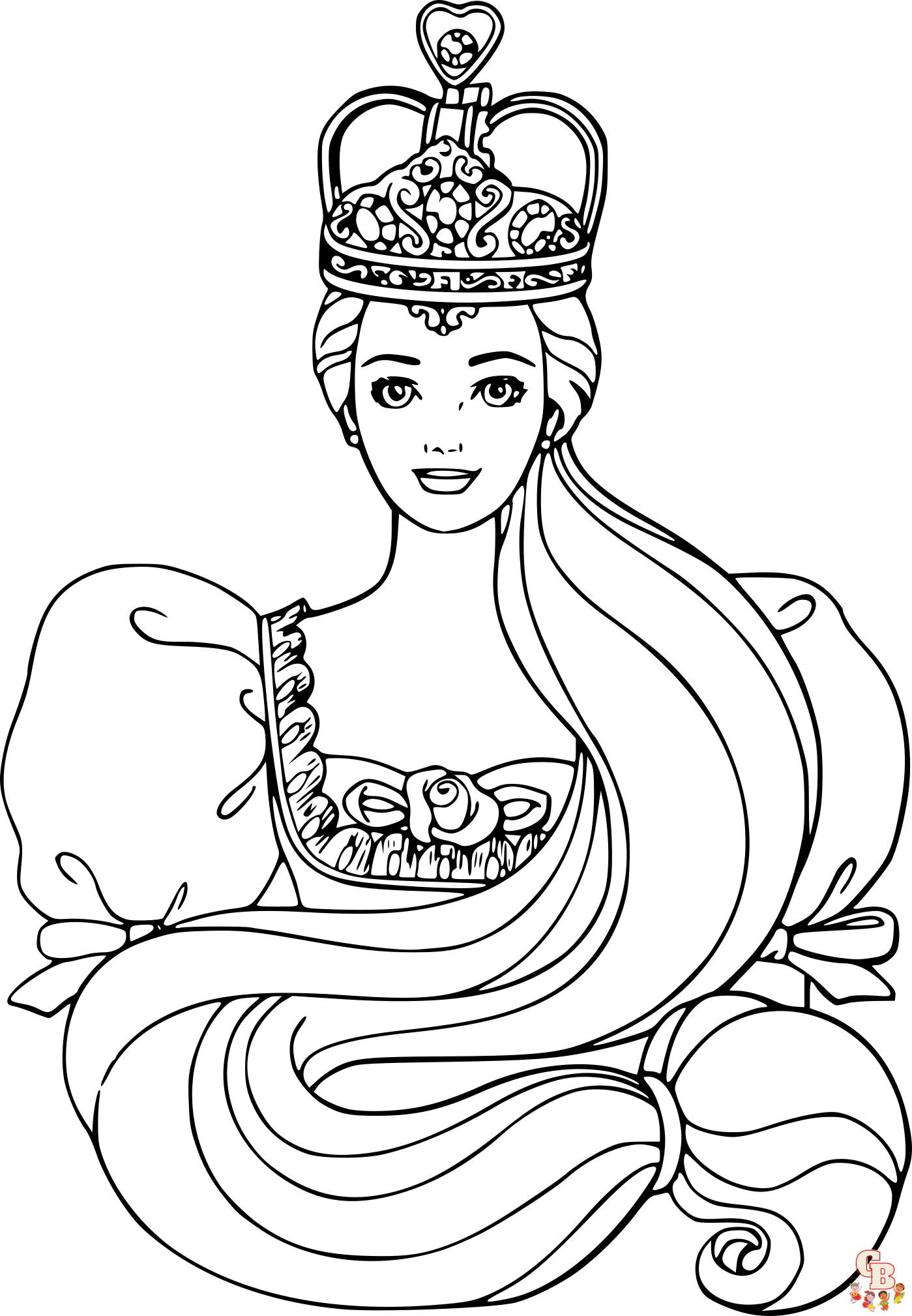 Coloriage Barbie Princesse