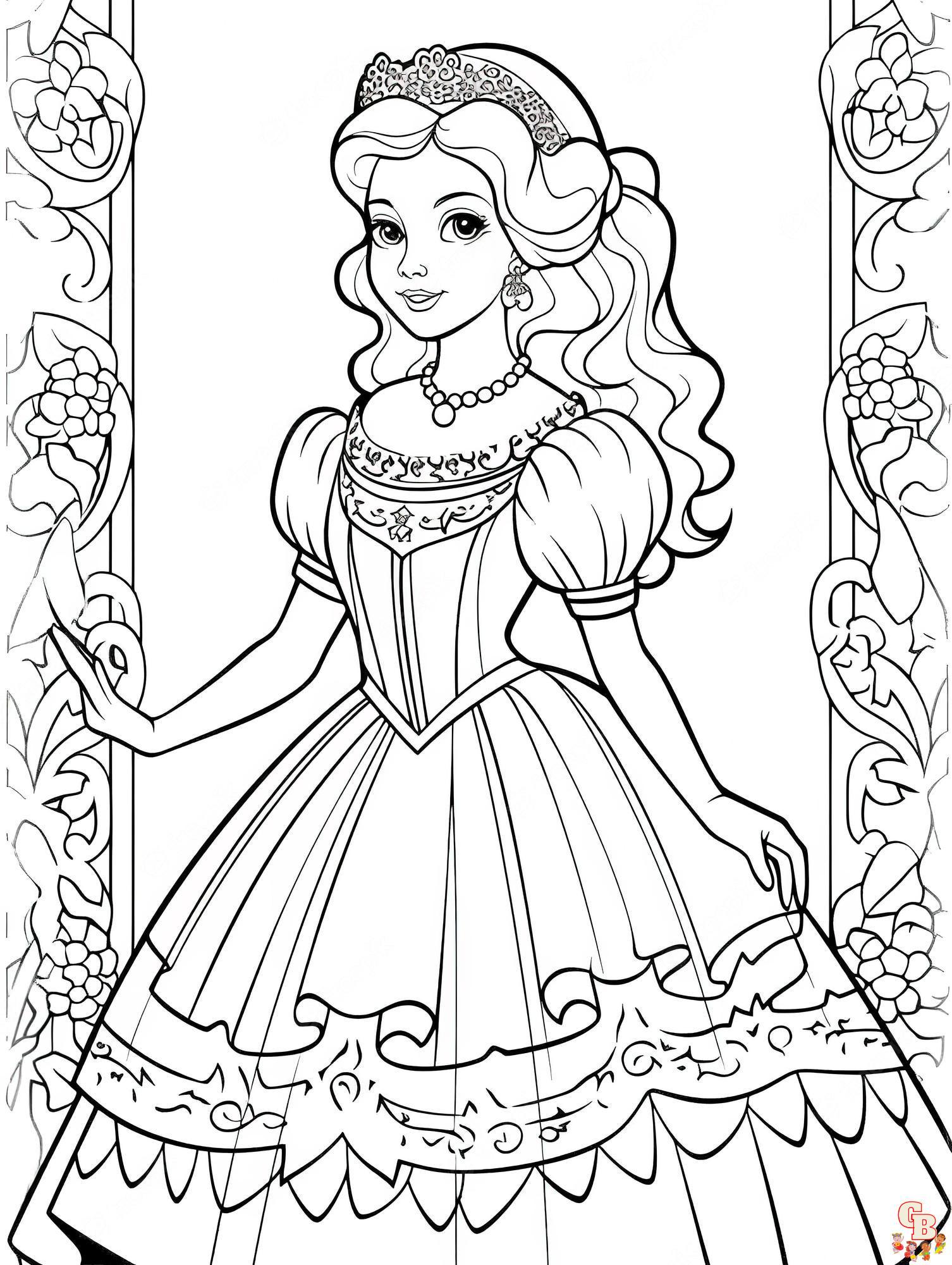 Coloriage Barbie Princesse