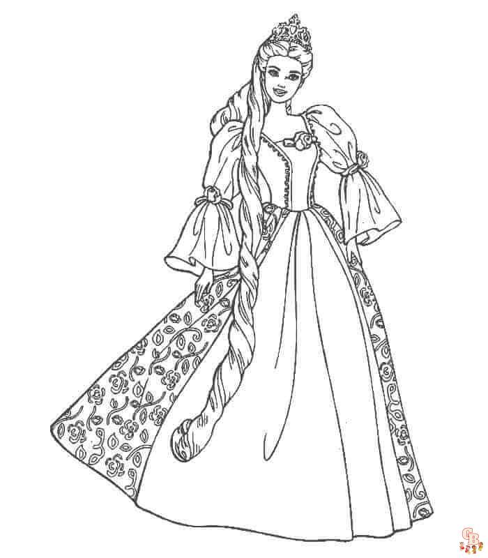 Coloriage Barbie Princesse