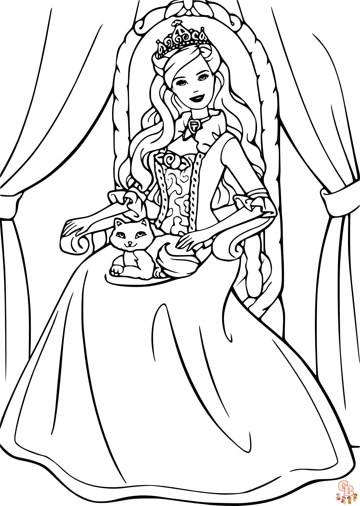 Coloriage Barbie Princesse