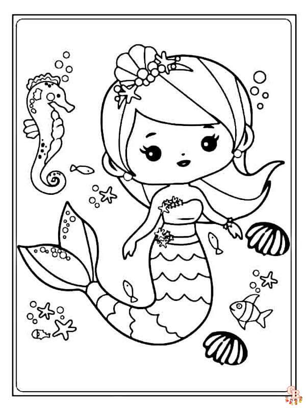 Coloriage Barbie Sirene Arc en Ciel