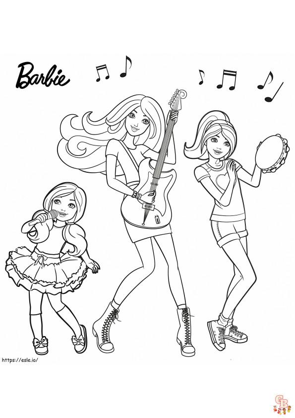 Coloriage Barbie Sirene Multicolore