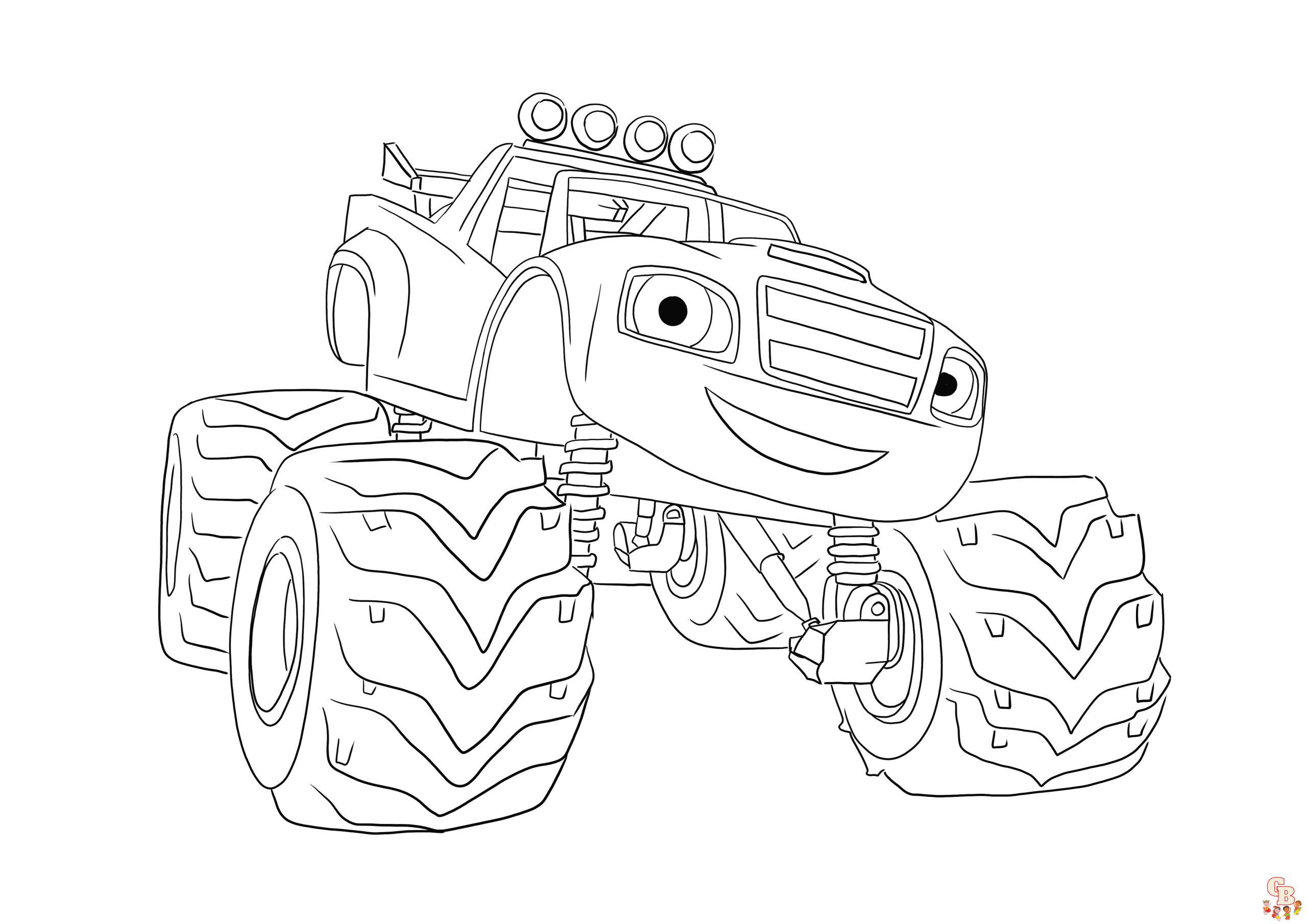 Coloriage Blaze Et Les Monsters Machines