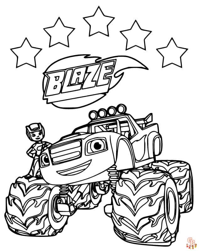 Coloriage Blaze Et Les Monsters Machines