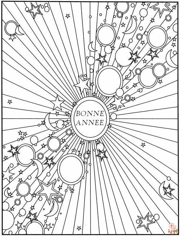 Coloriage Bonne Annee Nouvel An