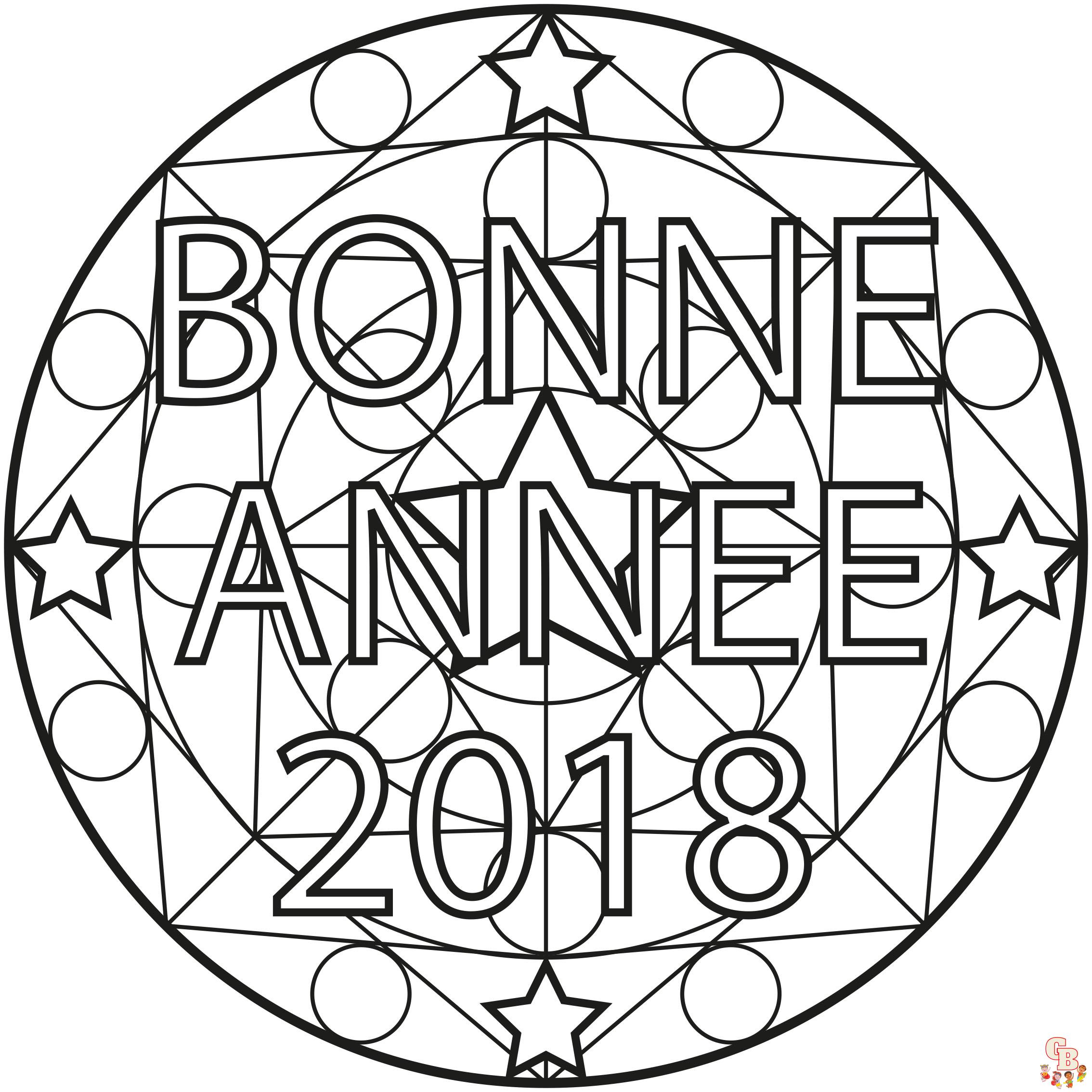 Coloriage Bonne Annee Nouvel An