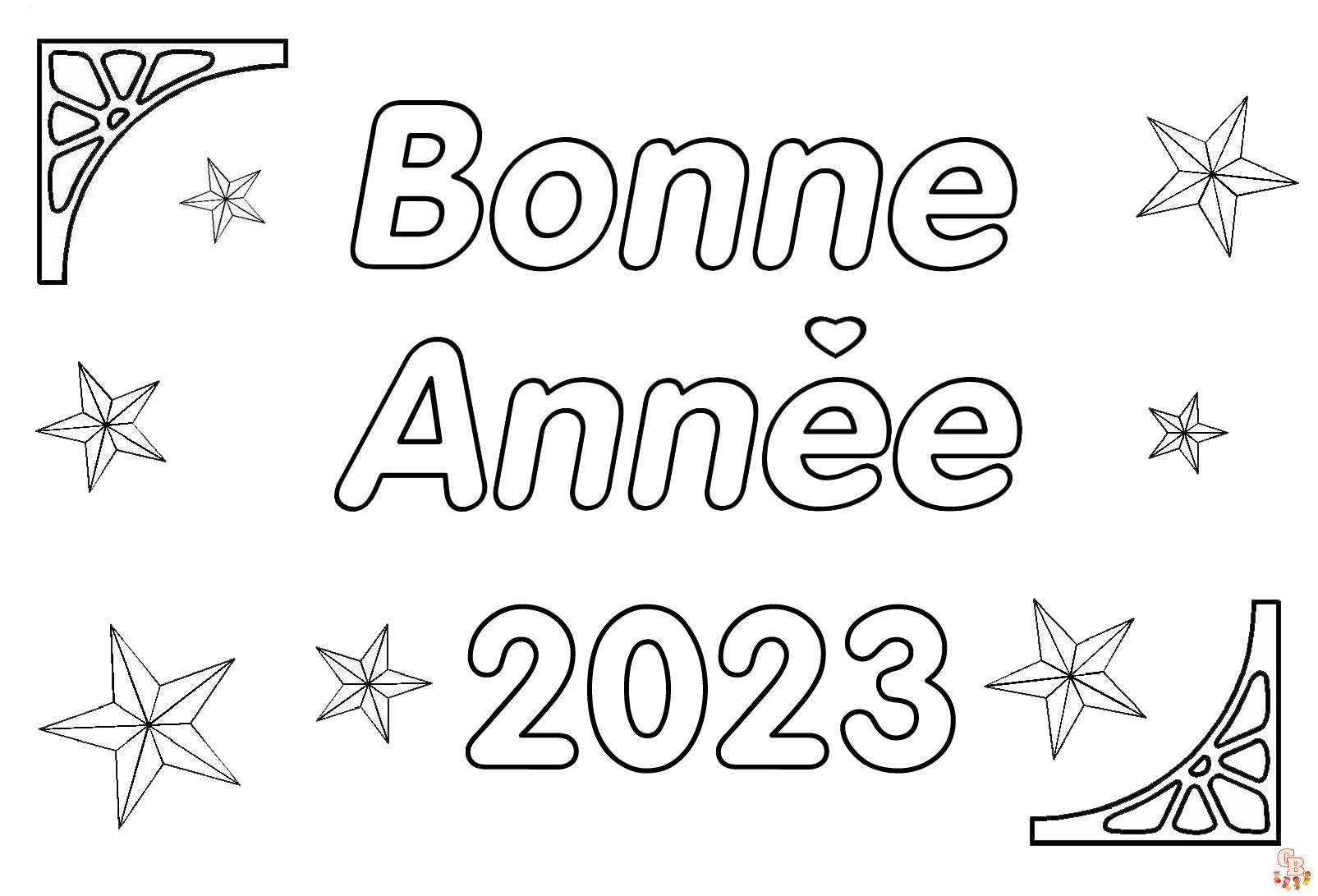 Coloriage Bonne Annee Nouvel An