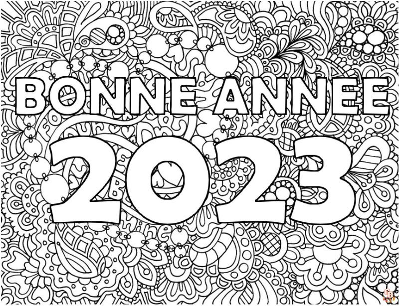 Coloriage Bonne Annee Nouvel An