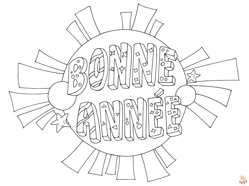 Coloriage Bonne Annee Nouvel An