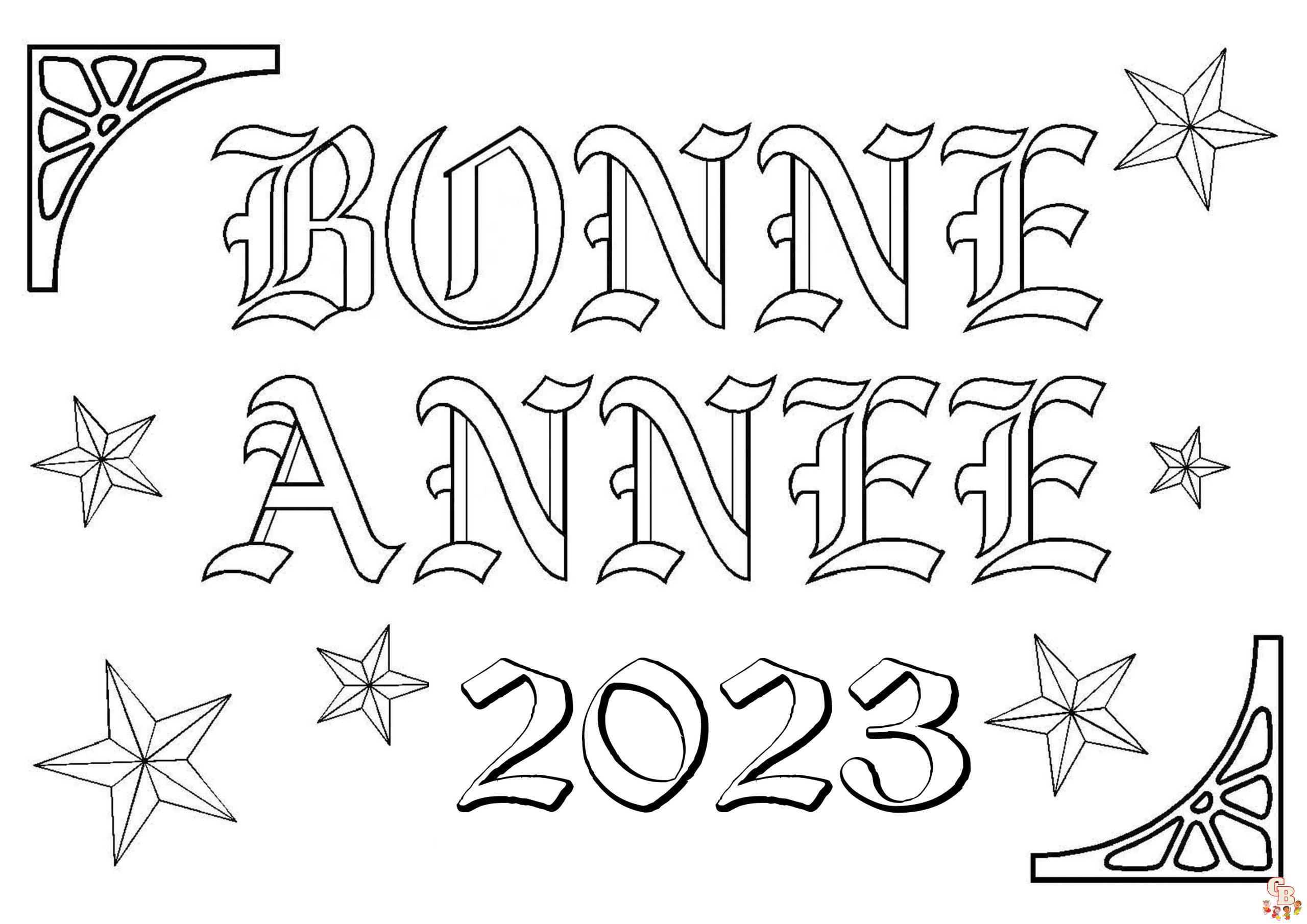 Coloriage Bonne Annee Nouvel An