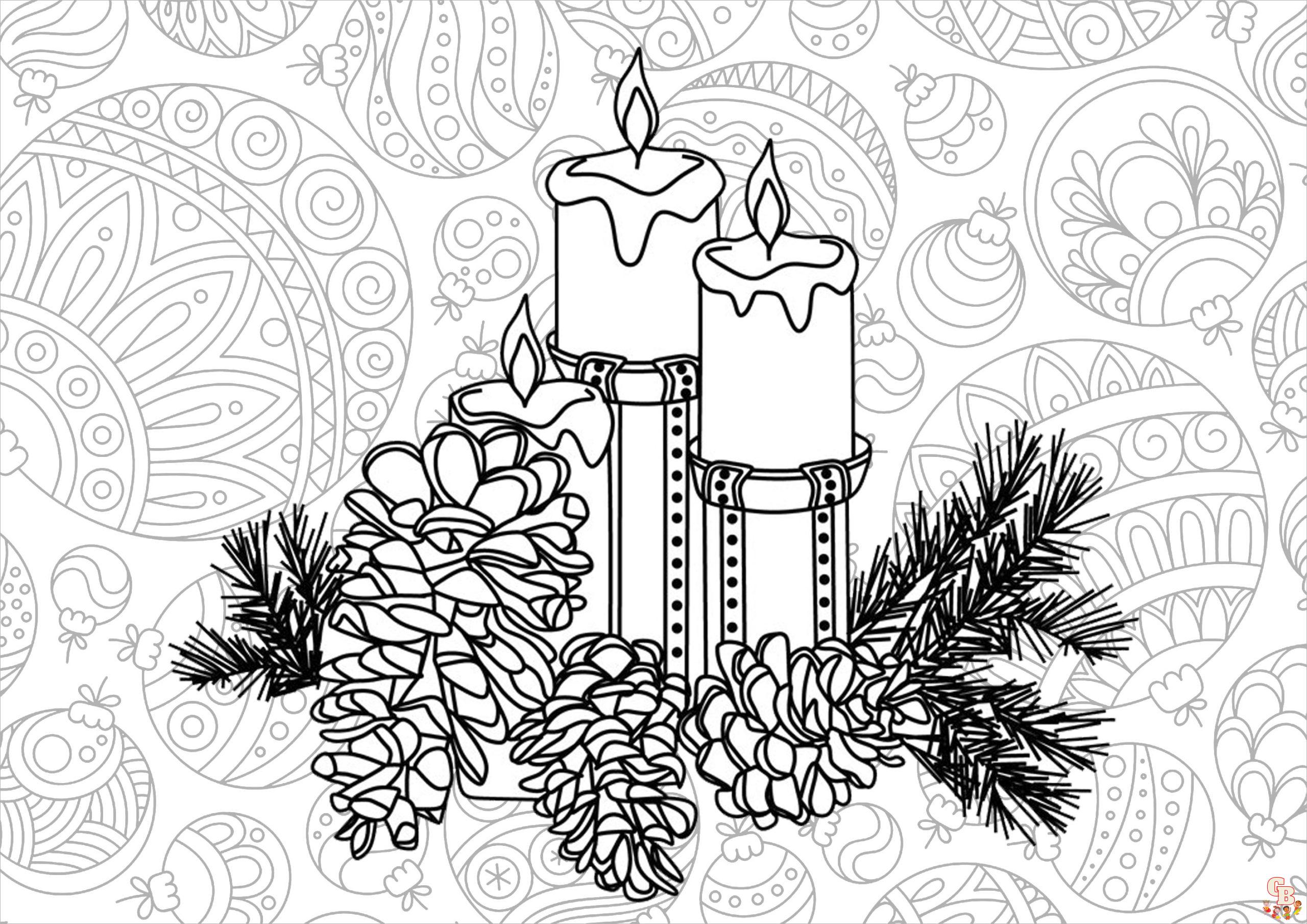 Coloriage Bougie De Noel