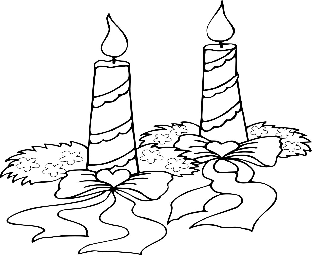 Coloriage Bougie De Noel