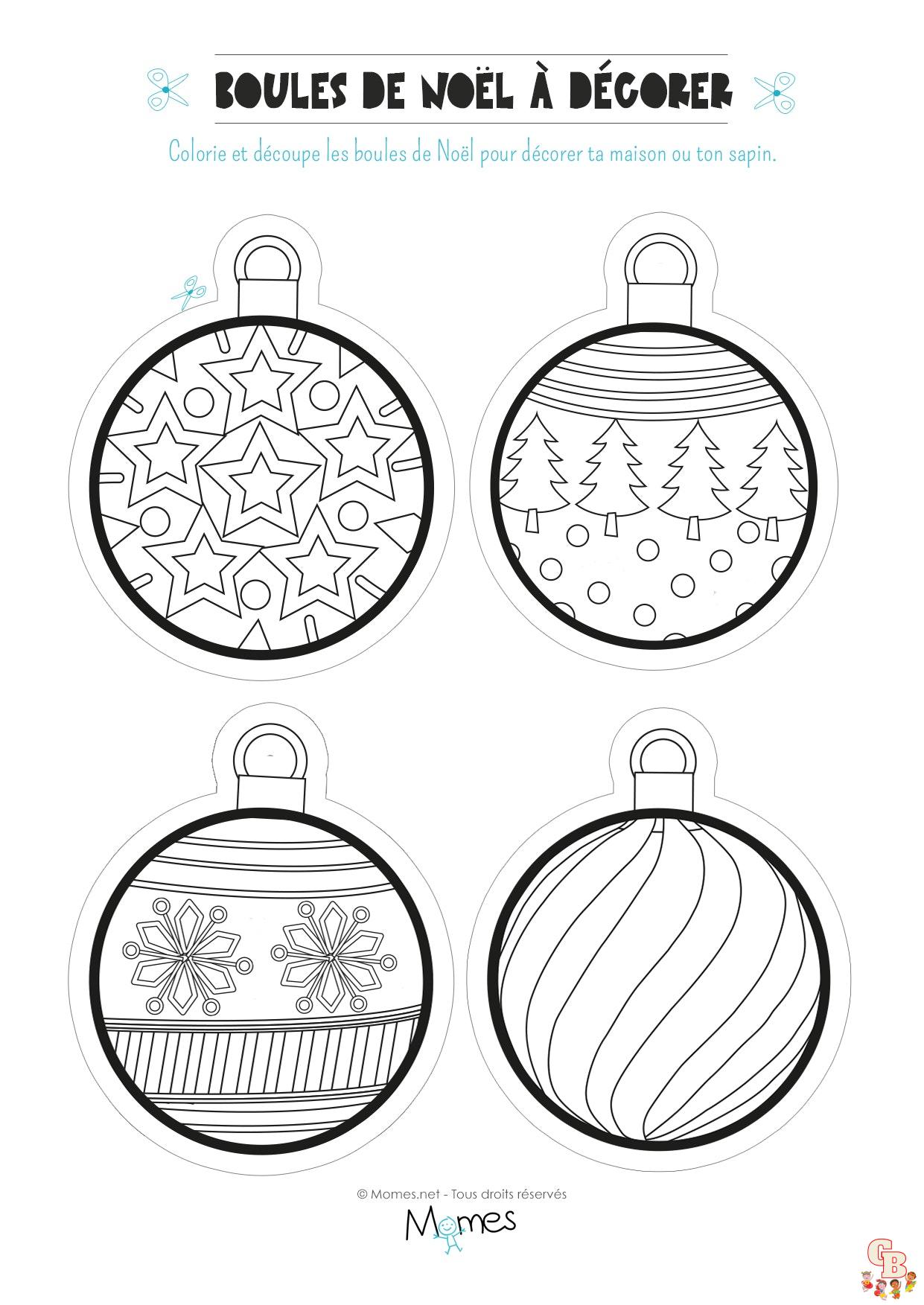 Coloriage Boule De Noel