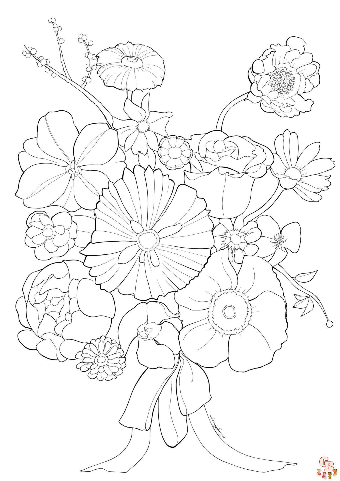 Coloriage Bouquet De Fleurs