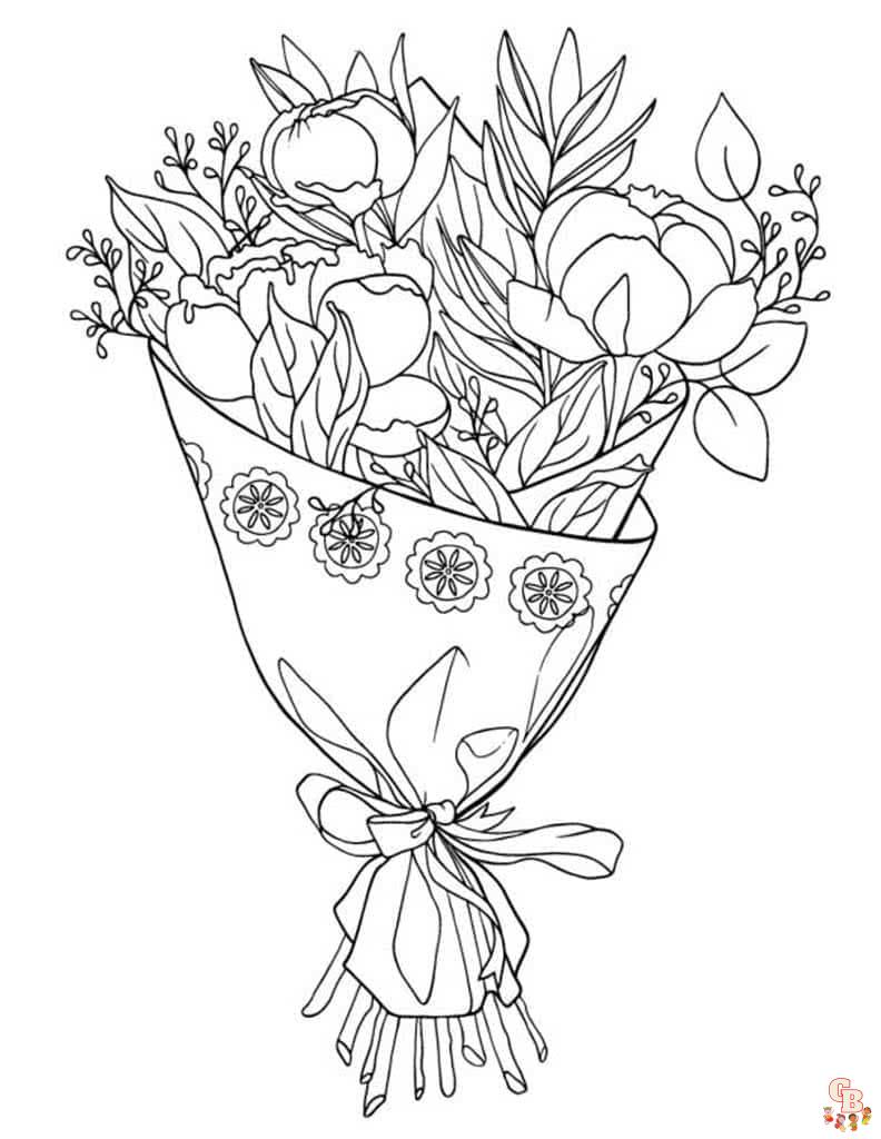 Coloriage Bouquet De Fleurs