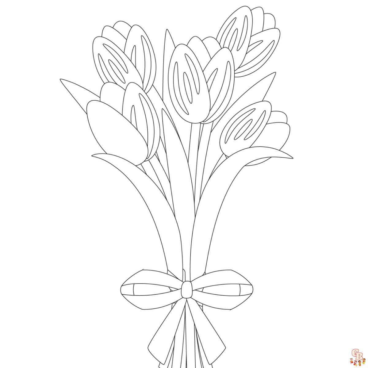 Coloriage Bouquet De Fleurs