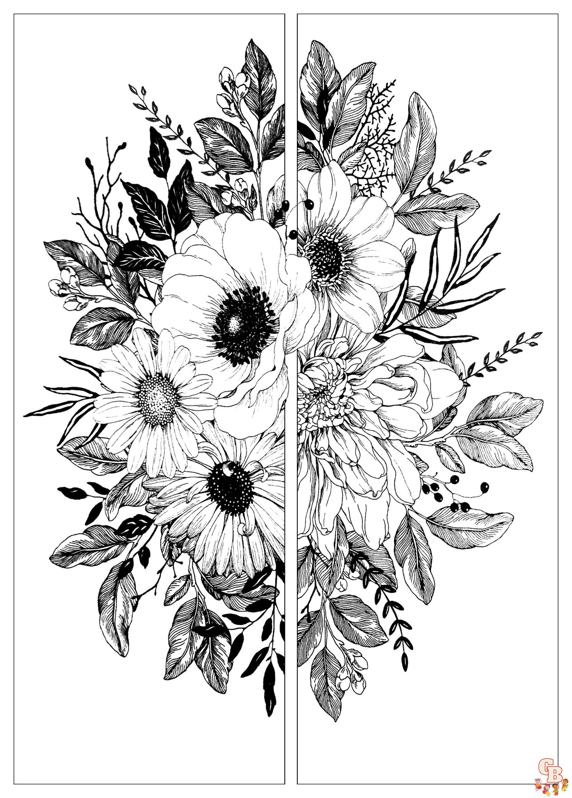 Coloriage Bouquet De Fleurs