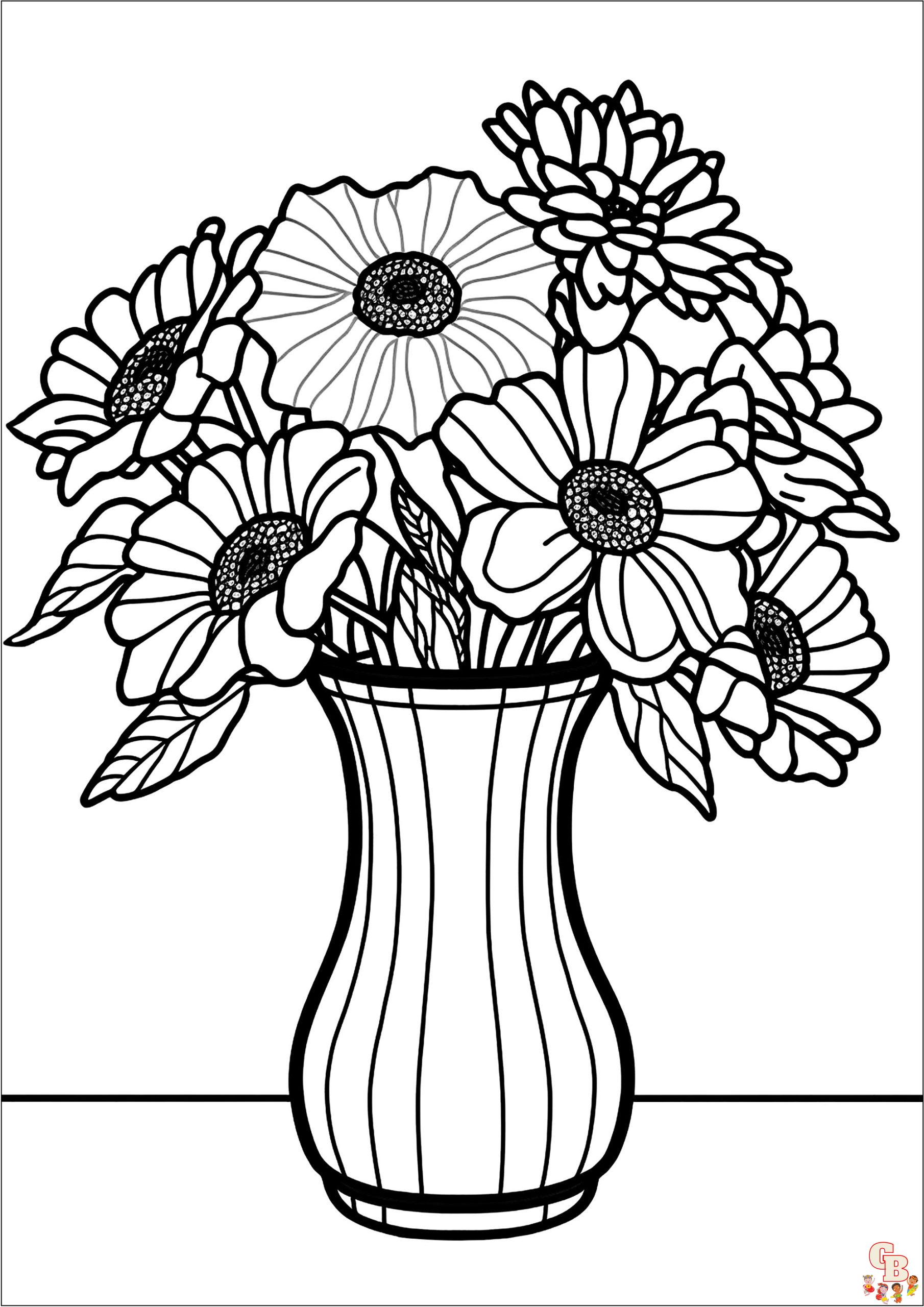 Coloriage Bouquet De Fleurs