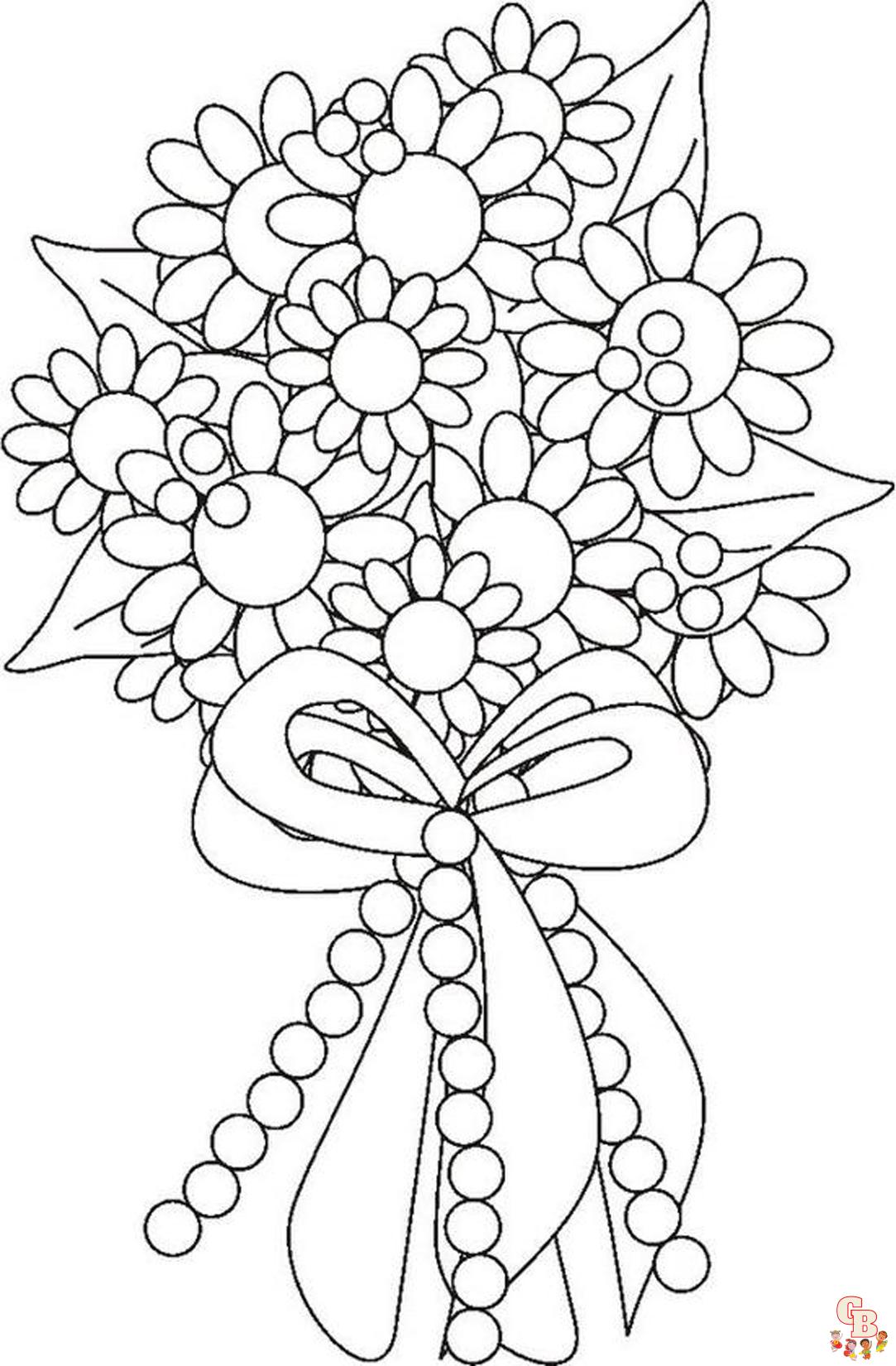 Coloriage Bouquet De Fleurs