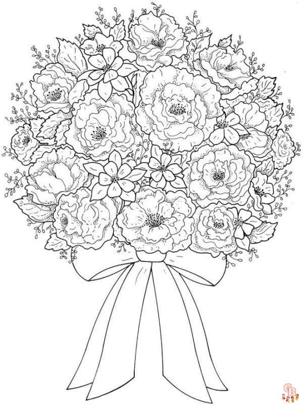 Coloriage Bouquet De Fleurs