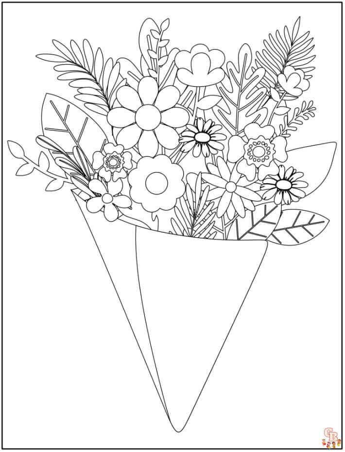 Coloriage Bouquet De Fleurs