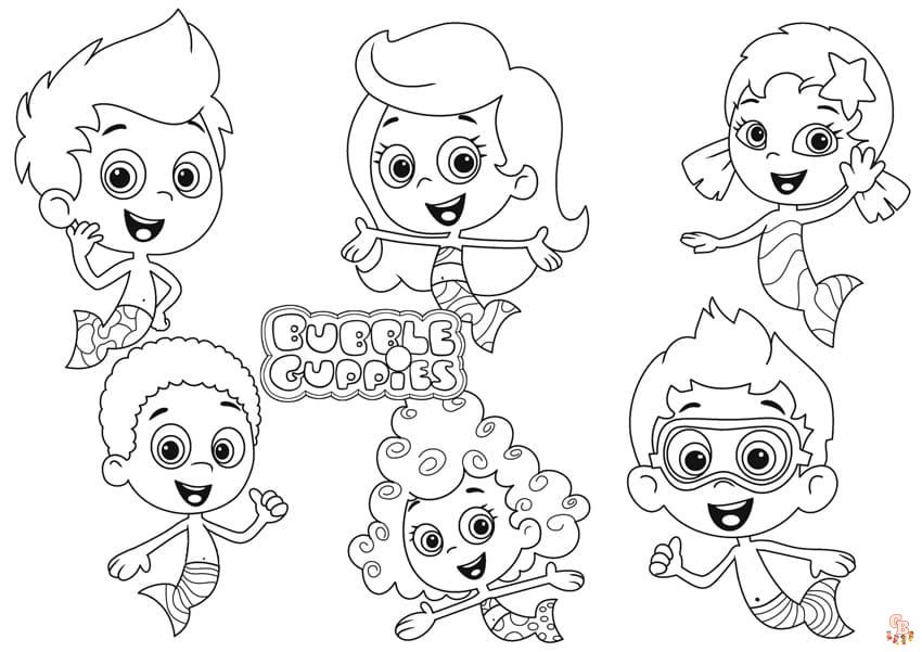 Coloriage Bubulle Guppies