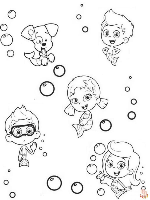 Coloriage Bubulle Guppies