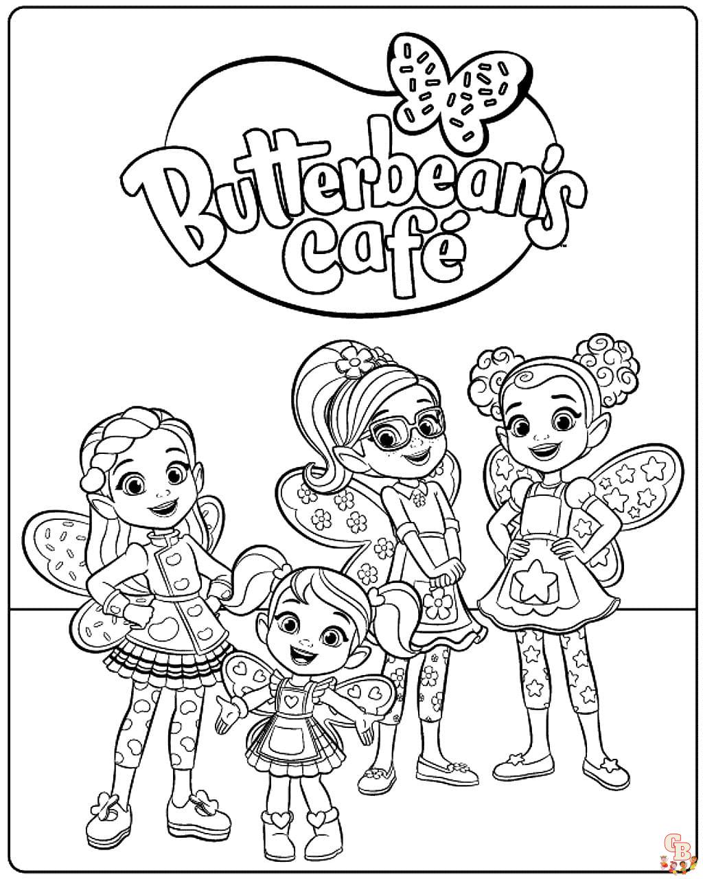 Coloriage Butter Beans Cafe Enchante