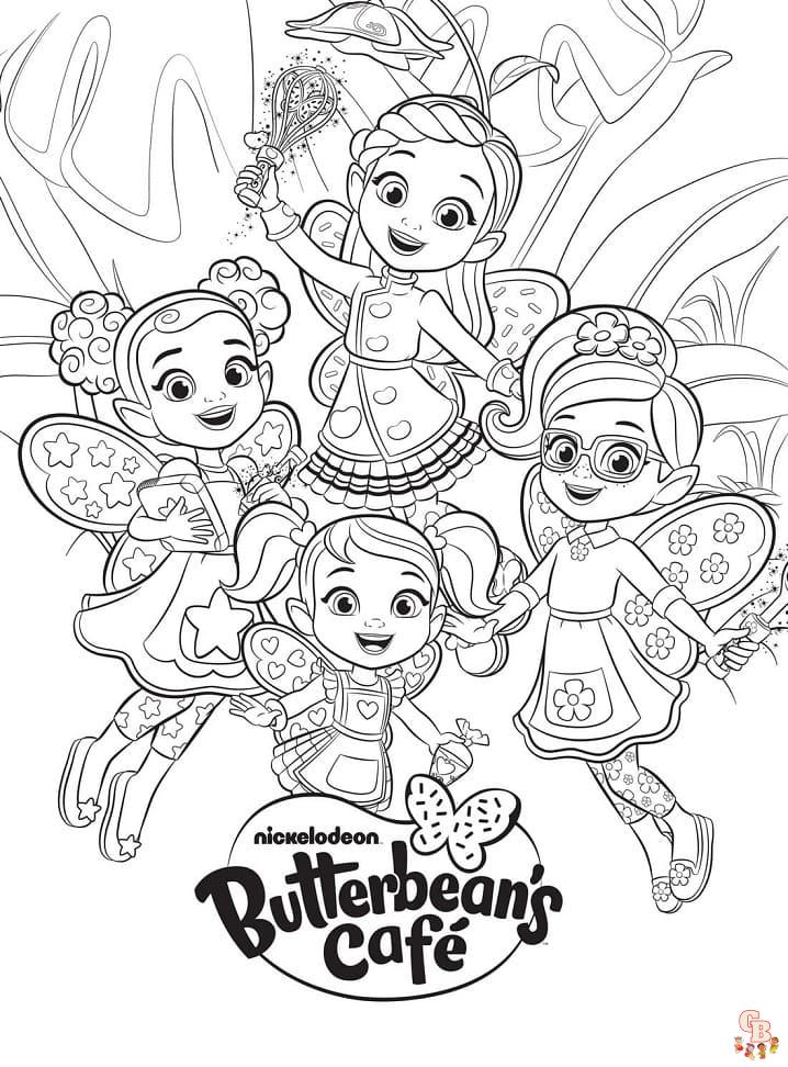 Coloriage Butter Beans Cafe Enchante