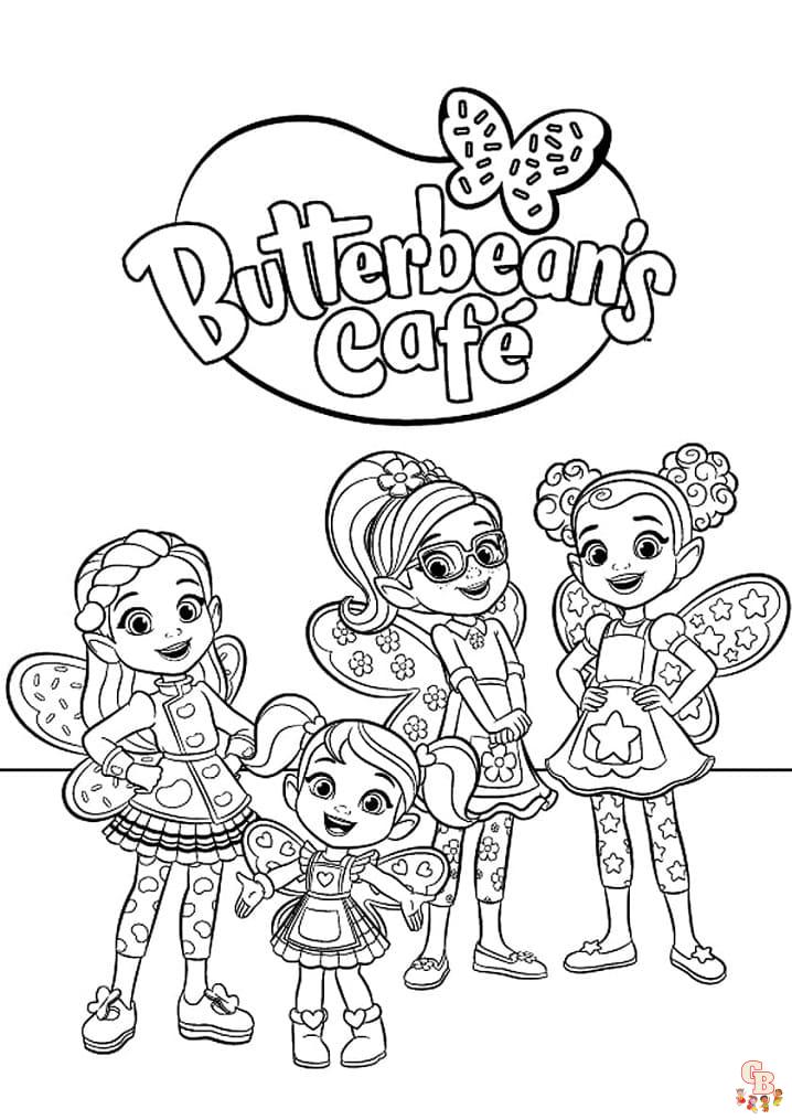 Coloriage Butter Beans Cafe Enchante