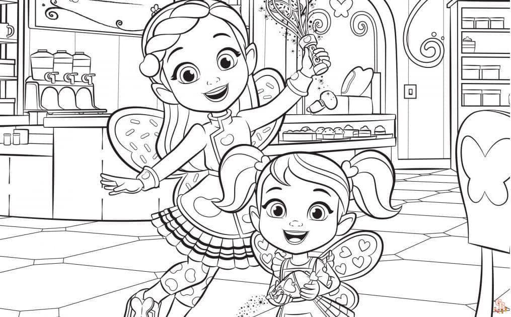 Coloriage Butter Beans Cafe Enchante