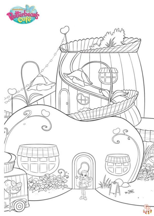 Coloriage Butter Beans Cafe Enchante