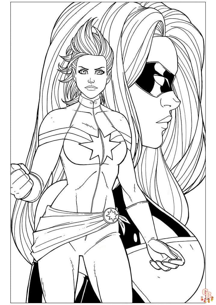 Coloriage Captain Marvel