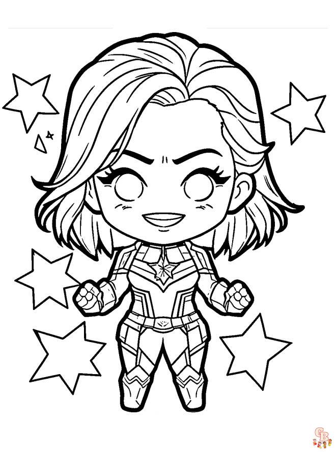 Coloriage Captain Marvel