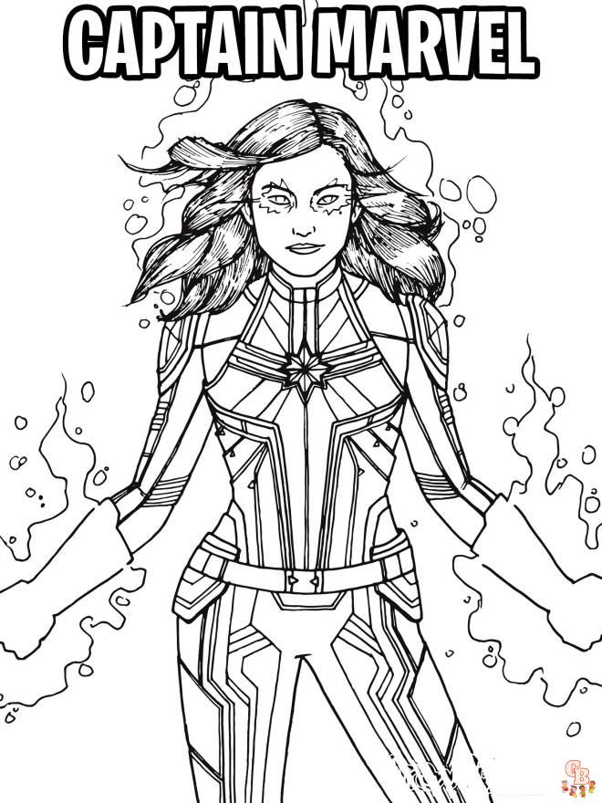 Coloriage Captain Marvel