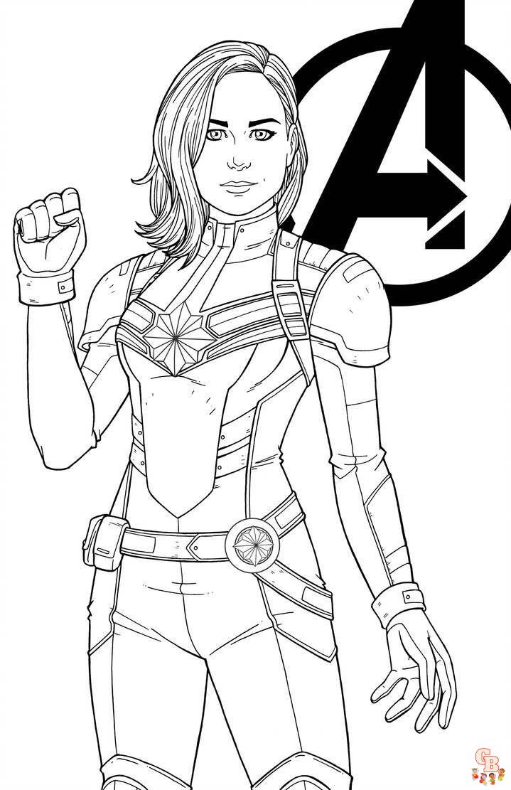 Coloriage Captain Marvel