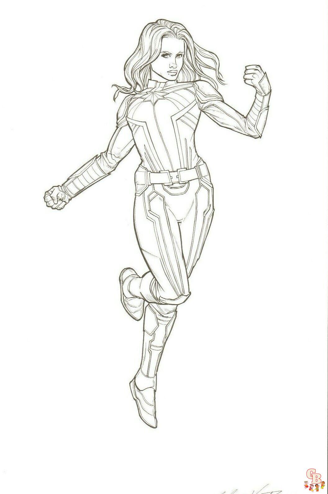 Coloriage Captain Marvel